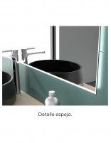 Espejo rectangular con luz LED detalle