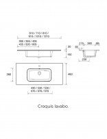 Conjunto Monterrey Salgar croquis lavabo