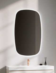 Espejo LED forma barril - WHITE de BathDecor