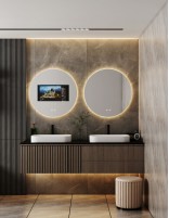 Espejo redondo con con pantalla de 21,5" - MARS de BathDecor