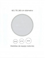 Espejo redondo con con pantalla de 21,5" - MARS de BathDecor
