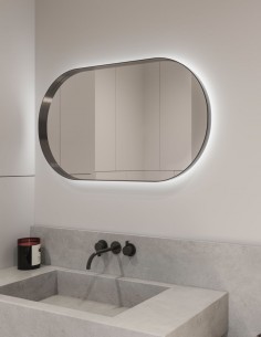 Espejo con marco metálico ovalado - MILAN de BathDecor 2