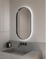 Espejo con marco metálico ovalado - MILAN de BathDecor
