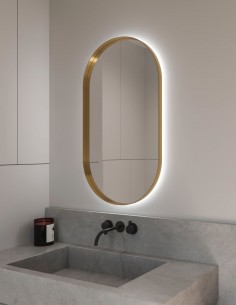Espejo LED con marco metálico ovalado - MILAN de BathDecor 2