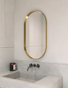 Espejo con marco metálico ovalado - MILAN NOL de BathDecor