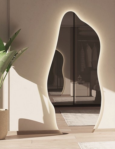 Espejo con forma orgánica y luz ambiental - ADÁN de BathDecor