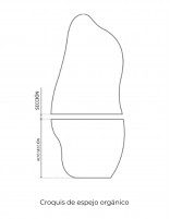 Espejo con forma orgánica con repisa - ADÁN 2 de BathDecor