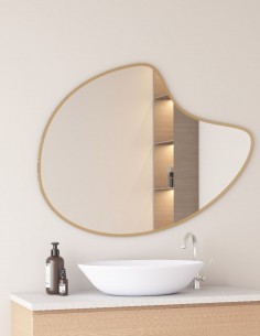Espejo de forma orgánica con arenado perimetral - NATURAL NOL de BathDecor