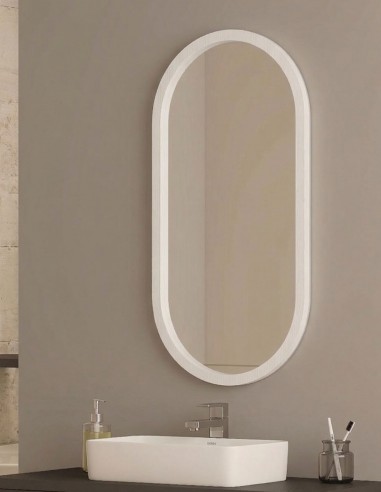 Espejo ovalado con marco de polímetro - ROMAN NOL de BathDecor