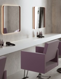 Espejo rectangular con marco metálico - ADRIANO de BathDecor 2