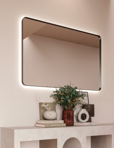 Espejo rectangular con marco metálico - ADRIANO de BathDecor