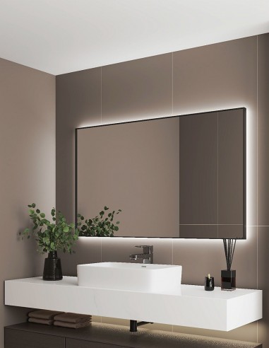 Espejo rectangular con marco metálico - TONY de BathDecor