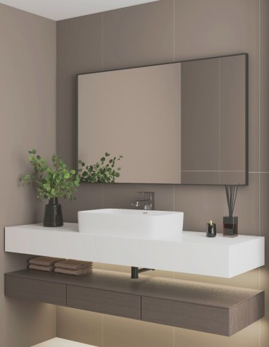 Espejo rectangular con marco metálico - TONY NOL de BathDecor