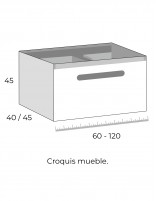 Conjunto de baño 1 cajón croquis