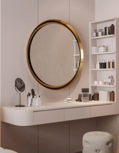 Espejo redondo con marco - DELTA NOL de BathDecor