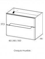 Mueble de baño Visobath Onda croquis
