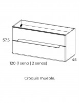Mueble baño Visobath Onda croquis