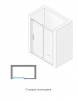 Mampara frontal para ducha croquis