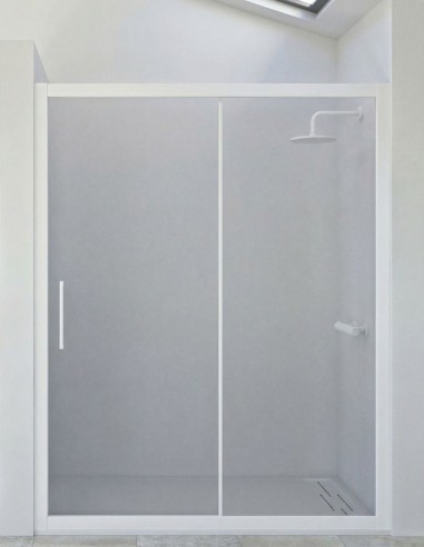 Mampara frontal para ducha blanca - DORA de Seviban