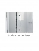 Mampara ducha sin perfil - inferior VALI detalle asa