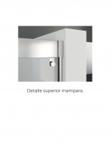 Mampara ducha sin perfil - inferior VALI detalle superior