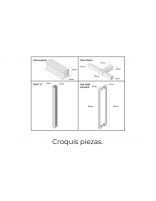 Mampara ducha sin perfil inferior despiece