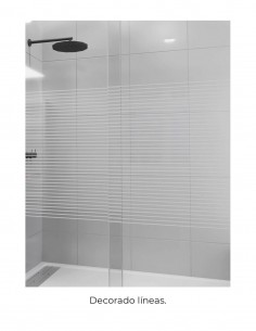Mampara ducha fijo abatible blanca - frontal KARIMA de Seviban 2