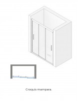 Mampara ducha 3 hojas croquis