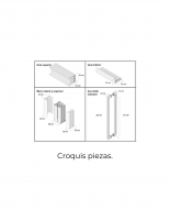 Mampara ducha 3 hojas despiece