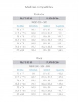 Medidas del plato compatibles con radio roca o radio estándar