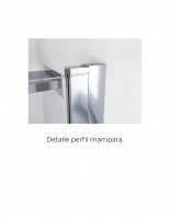 Mampara 2 hojas abatibles Jalila - detalle superior