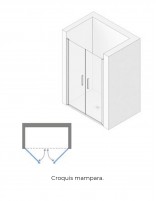 Mampara abatible croquis