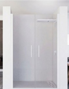 Mampara abatible blanca - 2 hojas JALILA de Seviban