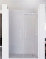 Mampara abatible blanca - 2 hojas JALILA de Seviban