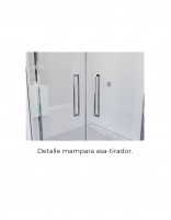 Mampara dos puertas abatibles doble asa