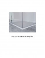 Mampara dos puertas abatibles perfil inferior