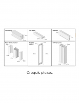 Mampara ducha corredera dos hojas despiece