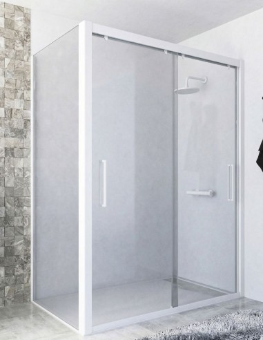Mampara ducha corredera - dos hojas + lateral fijo PERLA de Seviban