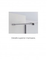 Mampara de ducha con puerta abatible detalle superior