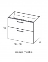 Mueble de baño Visobath Verso croquis