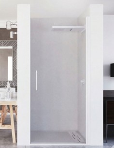 Mampara puerta abatible blanca - 1 hoja frontal ARIBA de Seviban