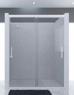 Mampara ducha sin perfil inferior blanca - VALI de Seviban