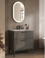 Mueble Visobath Verso con patas Ceniza