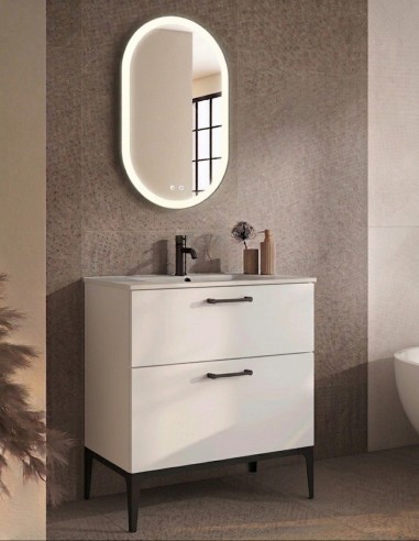 Mueble Visobath Verso con patas Blanco Ada