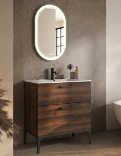 Mueble Visobath Verso con patas - 2 cajones lavabo Flat incluido 2