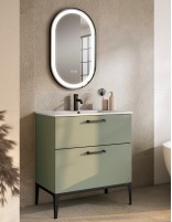 Mueble Visobath Verso con patas Musgo