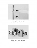 Mampara antical - negro frontal corredera 9002 1 fija y 1 puerta corredera de Hispabaño