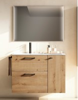Conjunto de baño Visobath Verso - 2 cajones + 1 puerta lavabo Flat incluido