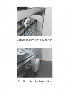 Mampara ducha antical - modelo 202 NEGRO 1 fija y 1 corredera Hispabaño 2