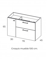 Conjunto baño Visobath Verso croquis mueble